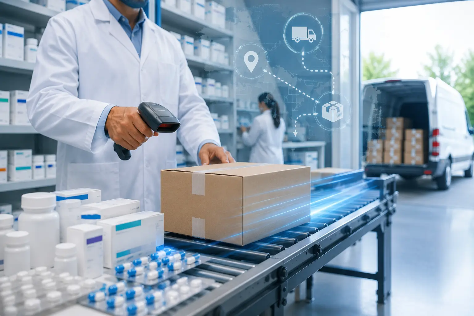 Pharmaceutical warehouse management and delivery