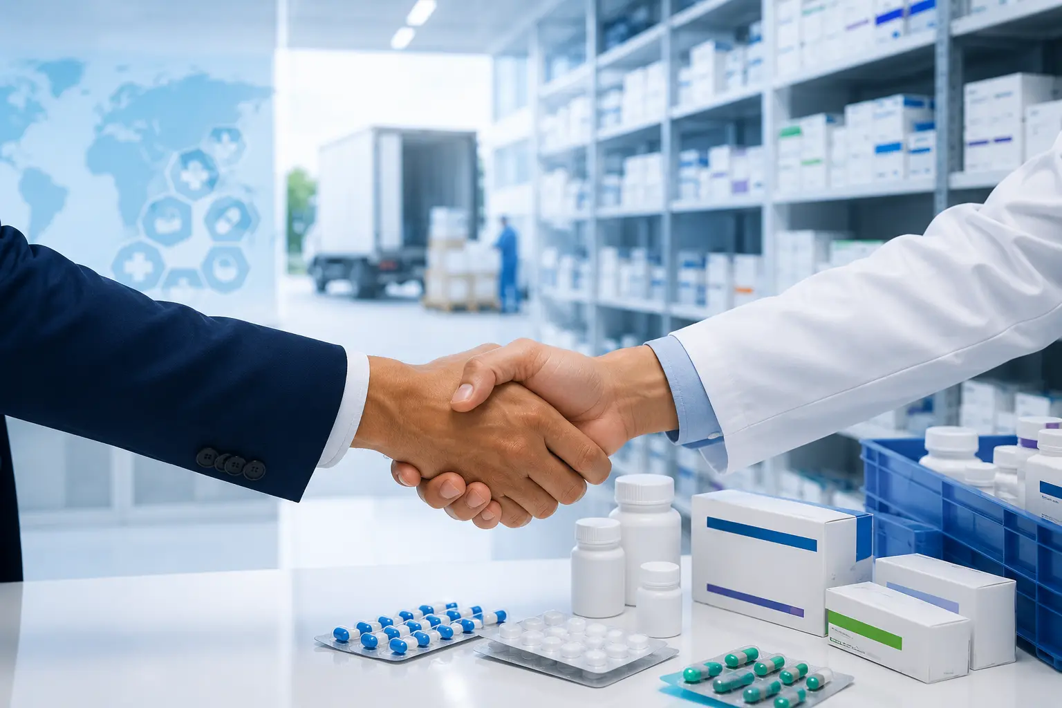 Pharmacy shelves for trade buyers in Mumbai